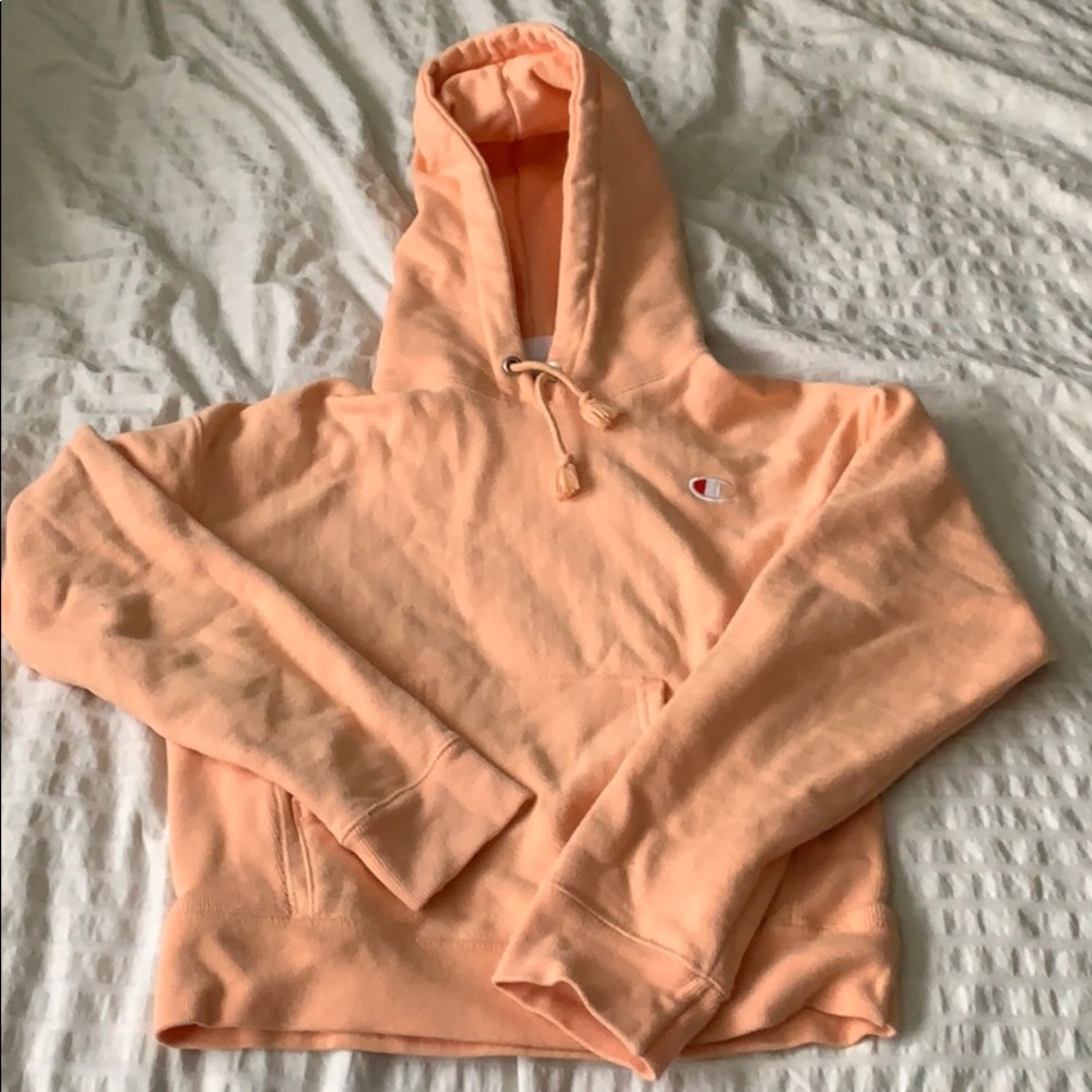 Coral Champion Reverse Weave Hoodie